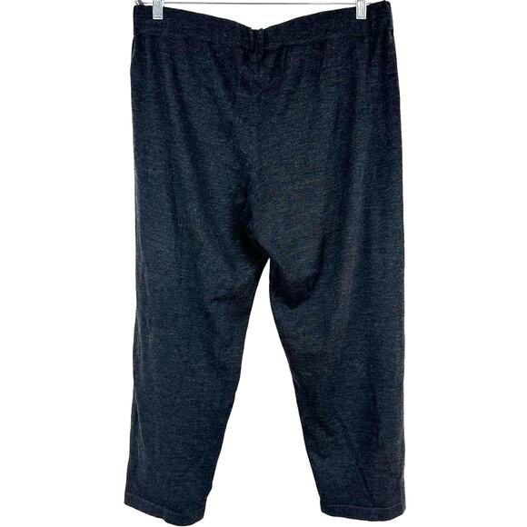 Eileen Fisher WOOL Charcoal Cropped Pants - Picture 4 of 11